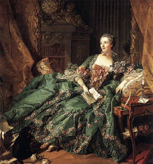 Francois Boucher Portrait of Marquise de Pompadour oil painting image